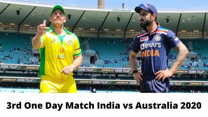 Cricket 3rd One Day Match India vs Australia 2020