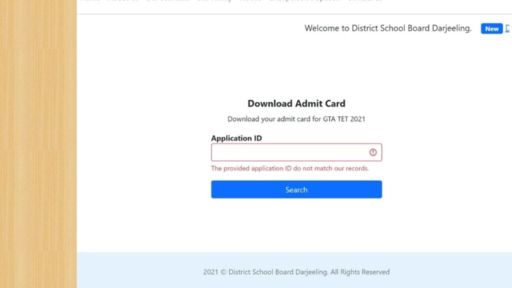 Dsbgta Org Admit Card 2021